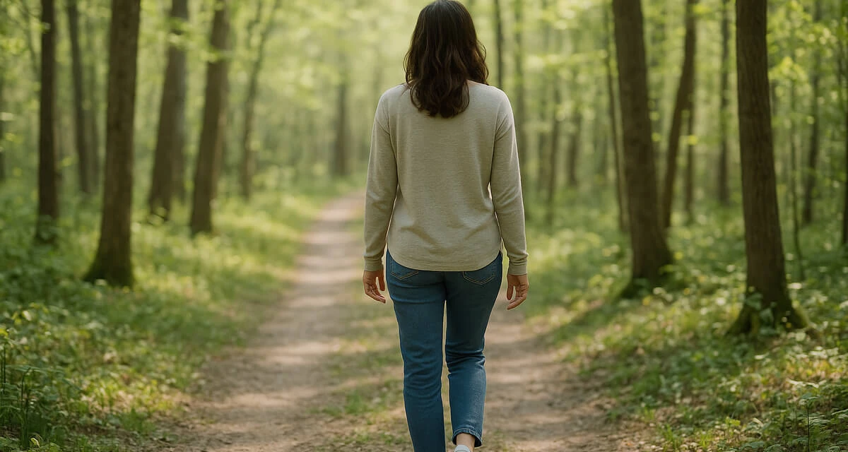 superare traumaDonna che cammina da sola nella natura, simbolo di riconnessione e percorso di guarigione dopo un trauma